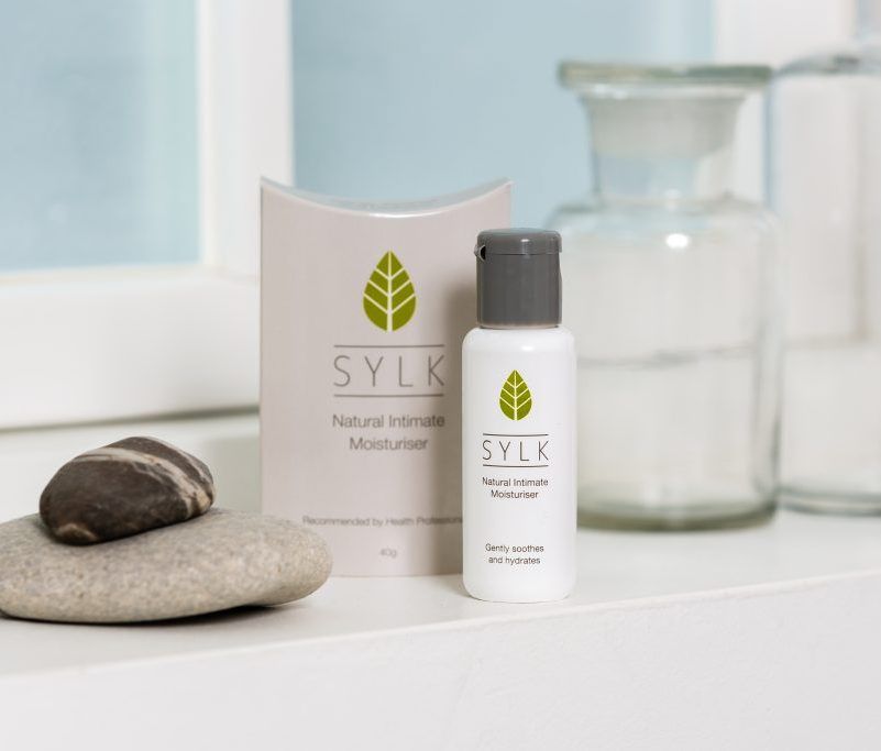 Sylk package on bathroom window sill