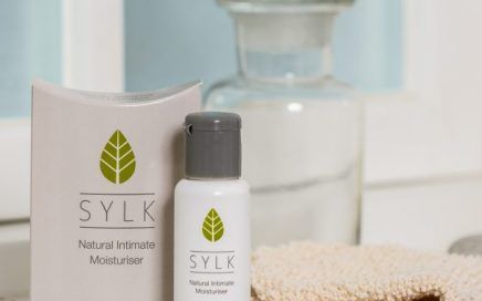 Sylk lubricant discreet packaging in the bathroom