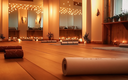 cosy yoga studio mockup