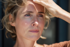 woman in her 50s having a hot flush