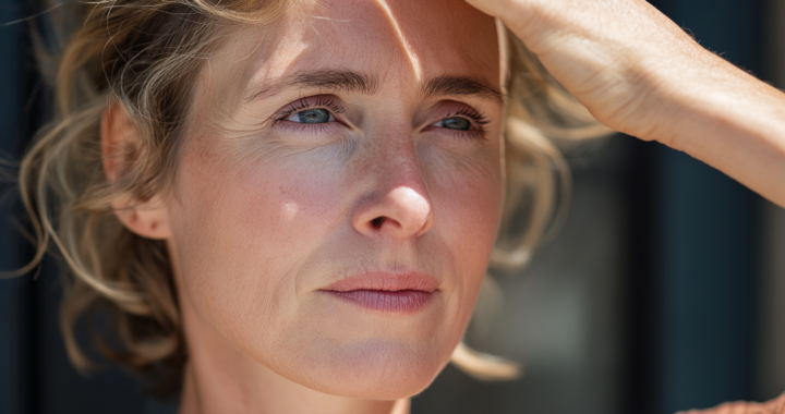woman in her 50s having a hot flush